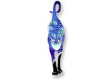 Clearly Charming Fanciful Feline Cat Sterling Silver and Enamel Pin by Zarah