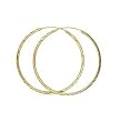 Silver Gold Plated D/C Endless Hoop Earrings - 5.0 cm width