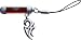 BICO AUSTRALIA JEWELRY (MB5) - Red Phone Accessory with Mini E-Pendant - Comes with a Generic 18 inch (to 20in) Adjustable 4mm Black Rubber Necklace.