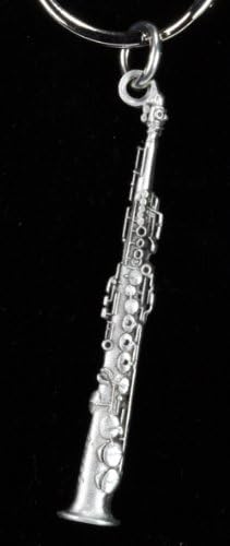 Chesbro Music Fp Soprano Saxophone Keychain, Pewter, Harmony Jewelry
