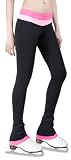 Ice Figure Skating Dress Practice Pants 2-Tone Waistband Bubble Gum - Adult Small