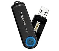 Transcend JetFlash 220 - 4 GB Biometric USB 2.0 Flash Drive TS4GJF220 (Royal Blue)