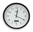 Dakota Designs 2CJA4 Clock w/Digital Date, Rnd, Anlg, 13 In, Blk