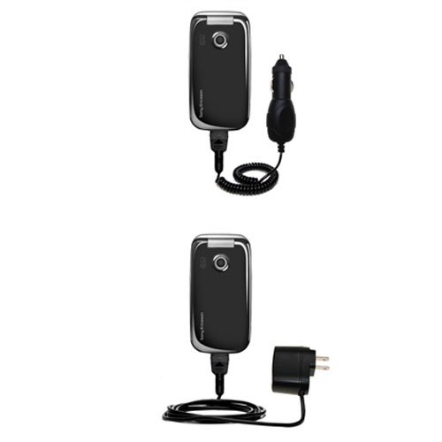 Essential Kit for the Sony Ericsson z750c - includes Car and Wall Charger with Rapid Charge Technology - Gomadic Brand w/ TipExchange Technology