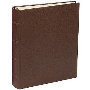 Mocha-Brown Leather 2-up Clear Pocket 4-ring Album by Graphic Image - 4x6