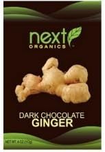 Next Organics Dark Chocolate Covered Ginger Candy, 4 Ounce -- 6 per case.