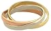 10K White/Yellow/Pink Gold Thin Tri-Color Rolling Ring (1.5mm each band)