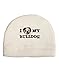 TooLoud I Heart My Bulldog Child Fleece Beanie Cap Hat