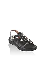 Queen Bee Sandalias planas (Negro)