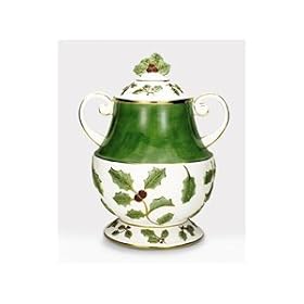 Noritake Holly and Berry Gold Cookie Jar by Noritake