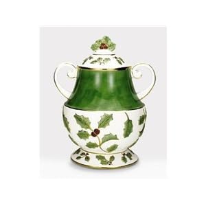 Noritake Holly and Berry Gold Cookie Jar by