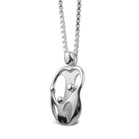 Loving Family® Small Sterling Silver Pendant with Extender - Mother and 3 Children