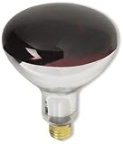 Havells-SLI 03072 - 250R40/10/WP/BX - 250 Watt BR40 Incandescent Heat Lamp Light Bulb, Red Bowl