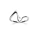 925 Sterling Silver Ring Band 925 in Size 5 6 7 8 9 with Lightening Wave Design (8)