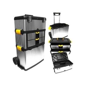 Trademark� Massive and Mobile 3 - part Stainless Steel Tool Box by TradeMark