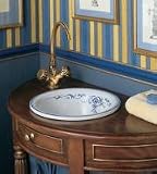 Herbeau 040503 Moustier Rose Powder Room Meuse 12 Vessel Lavatory Sink 0405