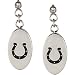 Stainless Steel Indianapolis Colts Logo Dangle Earrings