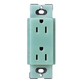 Click here to buy Lutron SCR-15-SG Satin Colors 15A Electrical Socket Duplex Receptacle, Sea Glass by Lutron.