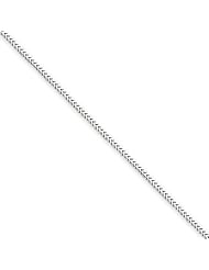 1mm. 14 Karat White Gold, Solid Franco Chain - 18 inch