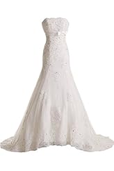 Strapless Lace Satin 2014  Dress