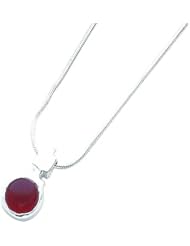 Sterling Silver Garnet Charm
