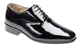 Mens Montecatini Shiny Black Patent Leather Shoes LEATHER SOLE Sizes 8 to 11