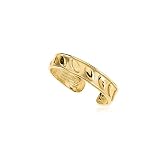 Women's Toe Ring W/Design in 14 karat yellow gold