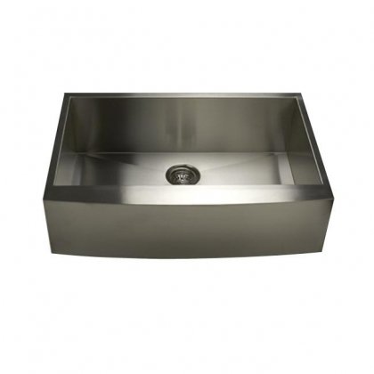 332110-16 Zero Radius Stainless Steel Farmhouse Apron Front Sink 16 Gauge