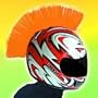 Motorcycle Helmet Mohawk Orange