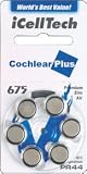 10 Packs (60 Batteries) I Cell Tech Size 675 Cochlear Implant Batteries! 60 Batteries