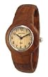 Tense Ladies Round Cuff All Wood Watch Rare L8108S
