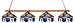 West Virginia Mountaineers 4-Light Executive Game Table Light NCAA College Athletics