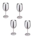 Satin Finish Stainless Steel Wine Goblet 8.5 Oz. (set of 4)