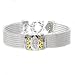 925 Silver & Diamond Bracelet with 14k Gold Accents- 8 IN (0.36ctw)