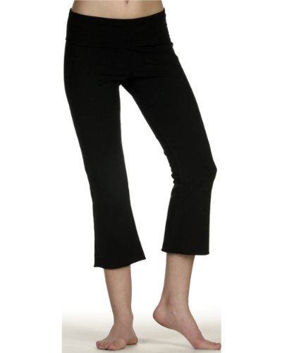 Bella Ladies Cotton Spandex Roll Down Capri Pant
