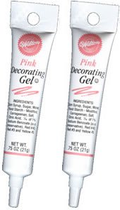 Pink Frosting Cake Decorations - Two (2) MESSAGE & DETAIL Decorating Gel - Pink by Wilton - The PartyWorks