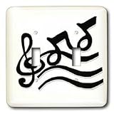 Wall Plates: Music - G Clef and Musical Notes - Light Switch Covers - double toggle switch