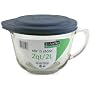 Anchor Hocking 2-Quart Batter Bowl with Slate Blue Plastic Cover