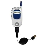 Retractable USB Cable for the Nextel i733 with Power Hot Sync and Charge capabilities - Gomadic Brand w/ TipExchange Technology