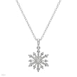 Necklace With Genuine Diamond Crafted in White Gold and Gold Plated Base Metal Length 18in