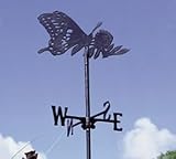 Butterfly Garden Weathervane Rust
