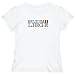 T-Shirt Woman White Elegant Flag 
