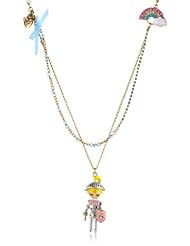 Betsey Johnson "Fairyland" Knight and Rainbow Necklace, 19"