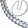 14K White Gold Men's Cuban Style Gold Chain