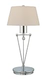 IMAGE OF Lite Source LS-21049C/FRO Tiziano Table Lamp, Chrome with Frost Glass Shade