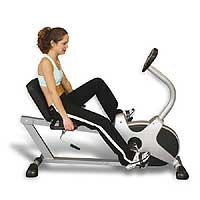 Yukon Fitness - EZR 02 - Recumbent Exercise Bike Professional Home Exercise Machine - Black & Silver -