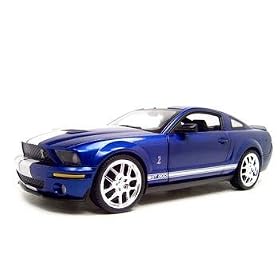 Click here to buy 2007 Shelby Mustang Gt-500 Blue 1:18 Diecast Model Car by Mattel.