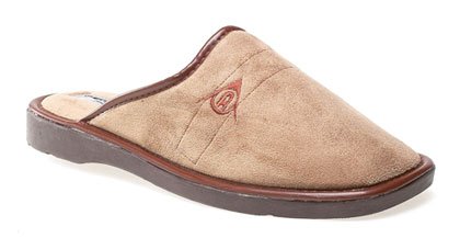 Men's DUNLOP Premier Mule Slippers Faux suede Taupe size 7