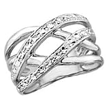 14kt. White Gold, Diamond Cut Ring