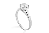 0.75 Ct Round E/VS Certified (Clarity Enhanced) Solitaire Diamond Engagement Ring in Platinum